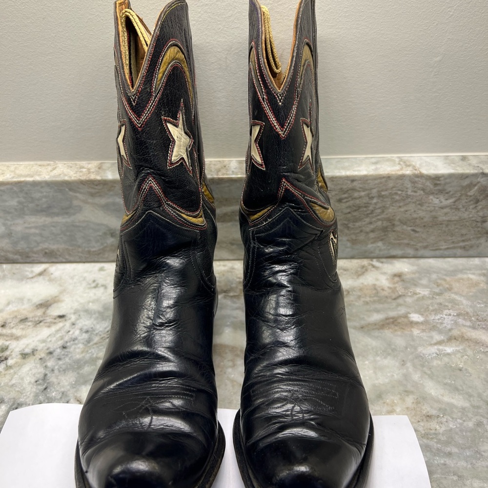 Vintage Leather Boots with moon and star designs - Picture 2 of 12